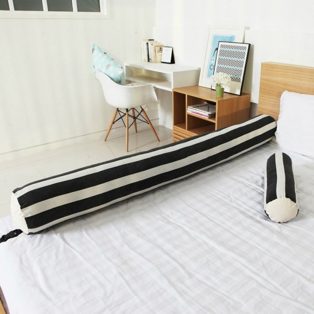175cm/韩国Kangaruru防跌落护栏床围软垫【黑白配条纹】 - 儿童家具 - 棉 