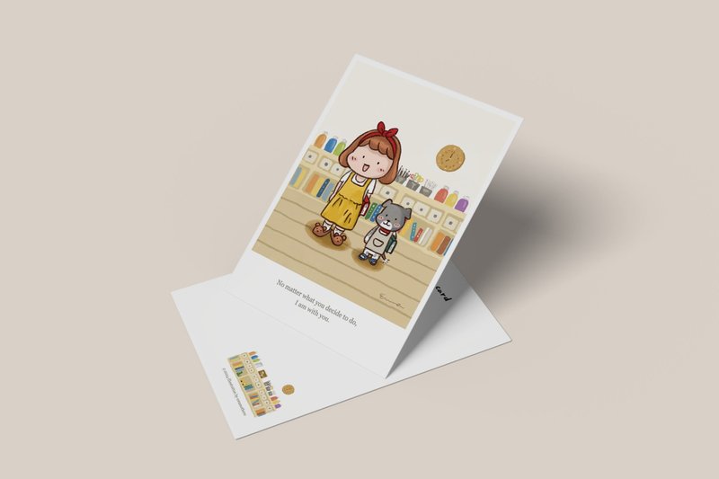 插画明信片 热忱 - 卡片/明信片 - 纸 卡其色
