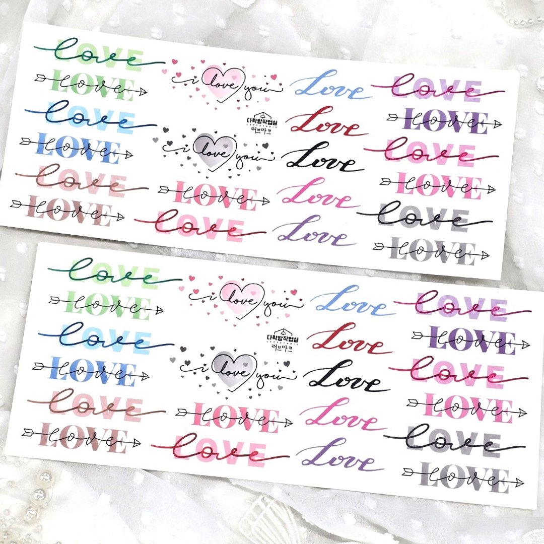 :Love mark: 雾面透明贴纸 - 贴纸 - 其他材质 