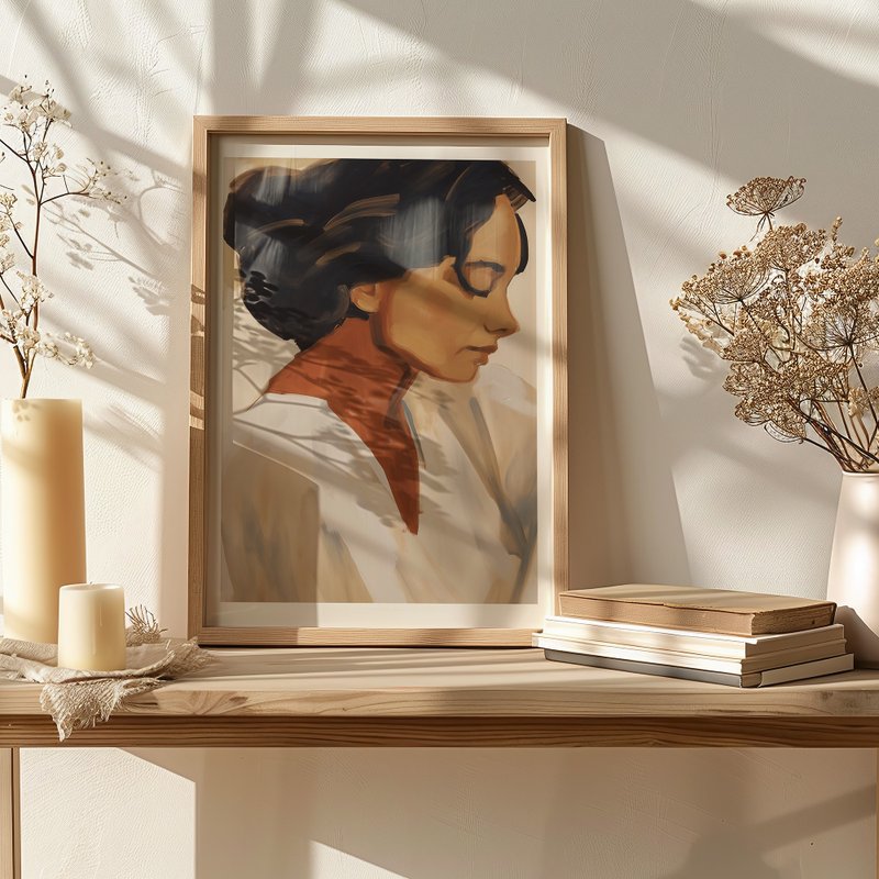 静默轮廓 Soft Solitude / 现代女性人物挂画 海报 - 海报/装饰画/版画 - 纸 