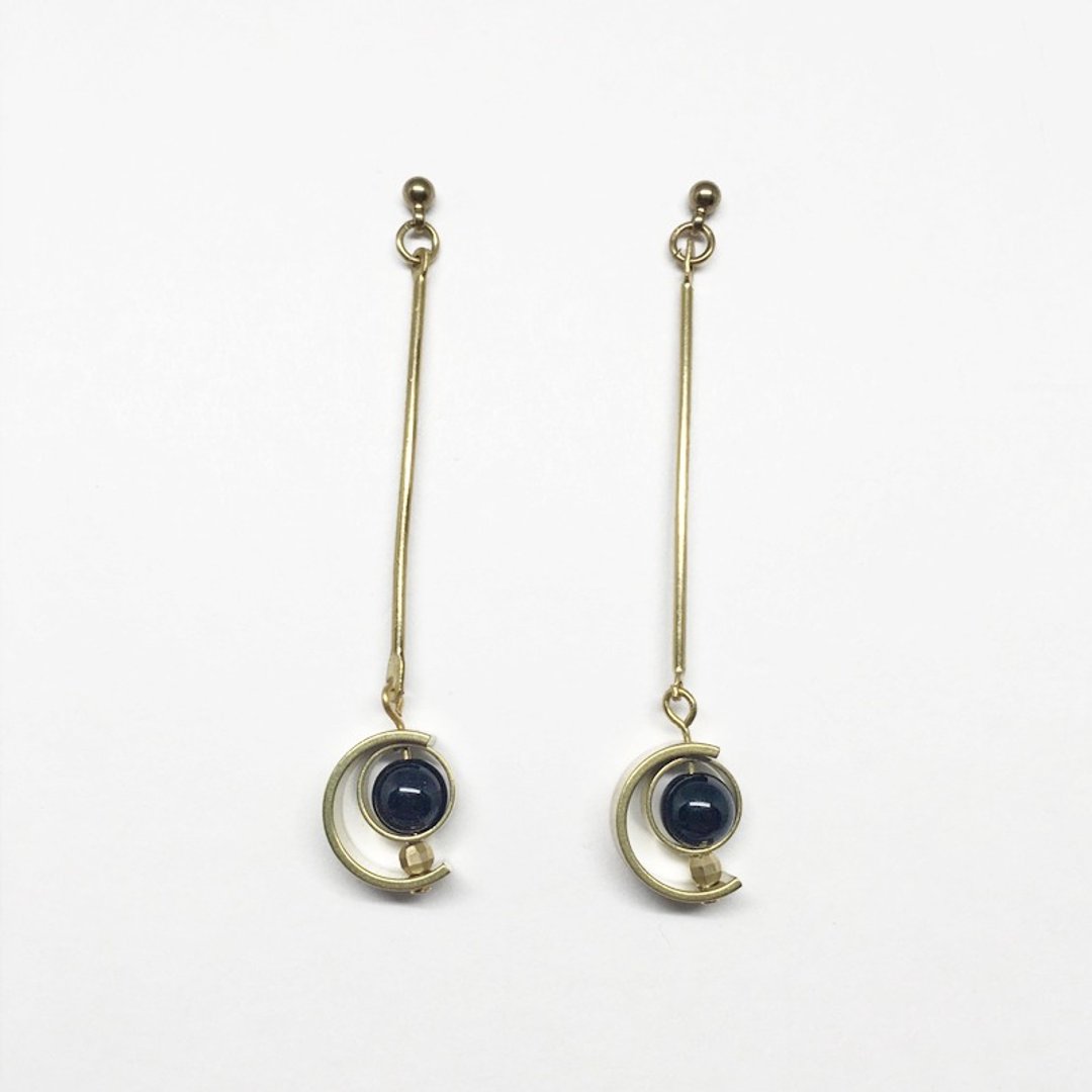 小行星探索 三色可选::可改夹式 Earrings / 一对 / 天然石垂钓黄铜耳环 / 礼物定制设计 - 耳环/耳夹 - 宝石 粉红色