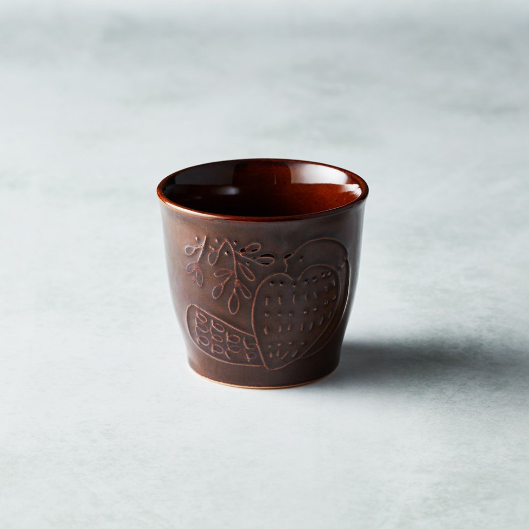 石丸波佐见烧 - 森之歌陶杯 - 树咖 - 其他杯子 - 陶 咖啡色