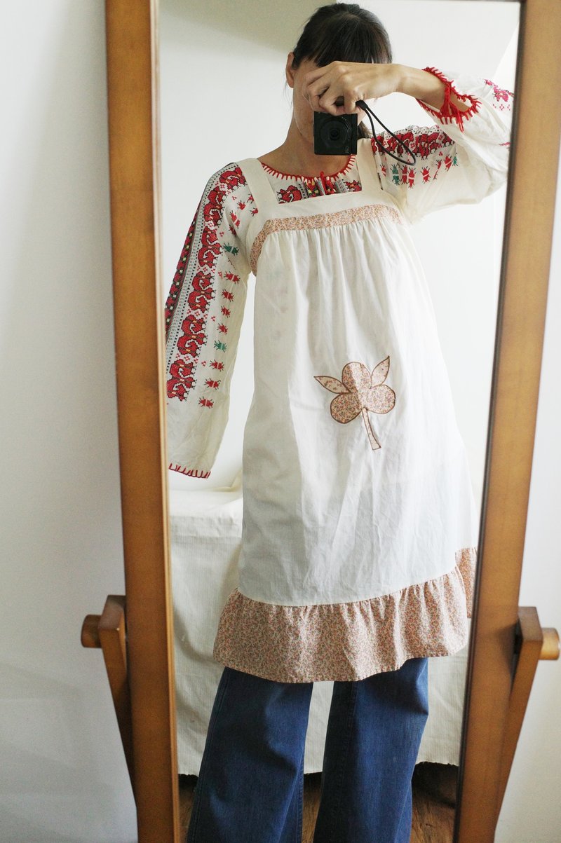 Vintage 70s 美国可爱背心洋装 - 洋装/连衣裙 - 棉．麻 