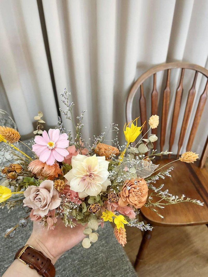 干燥永生花桌花【春日部】花盆 开幕桌花 结婚 乔迁花盆 桌花 - 干燥花/捧花 - 植物．花 