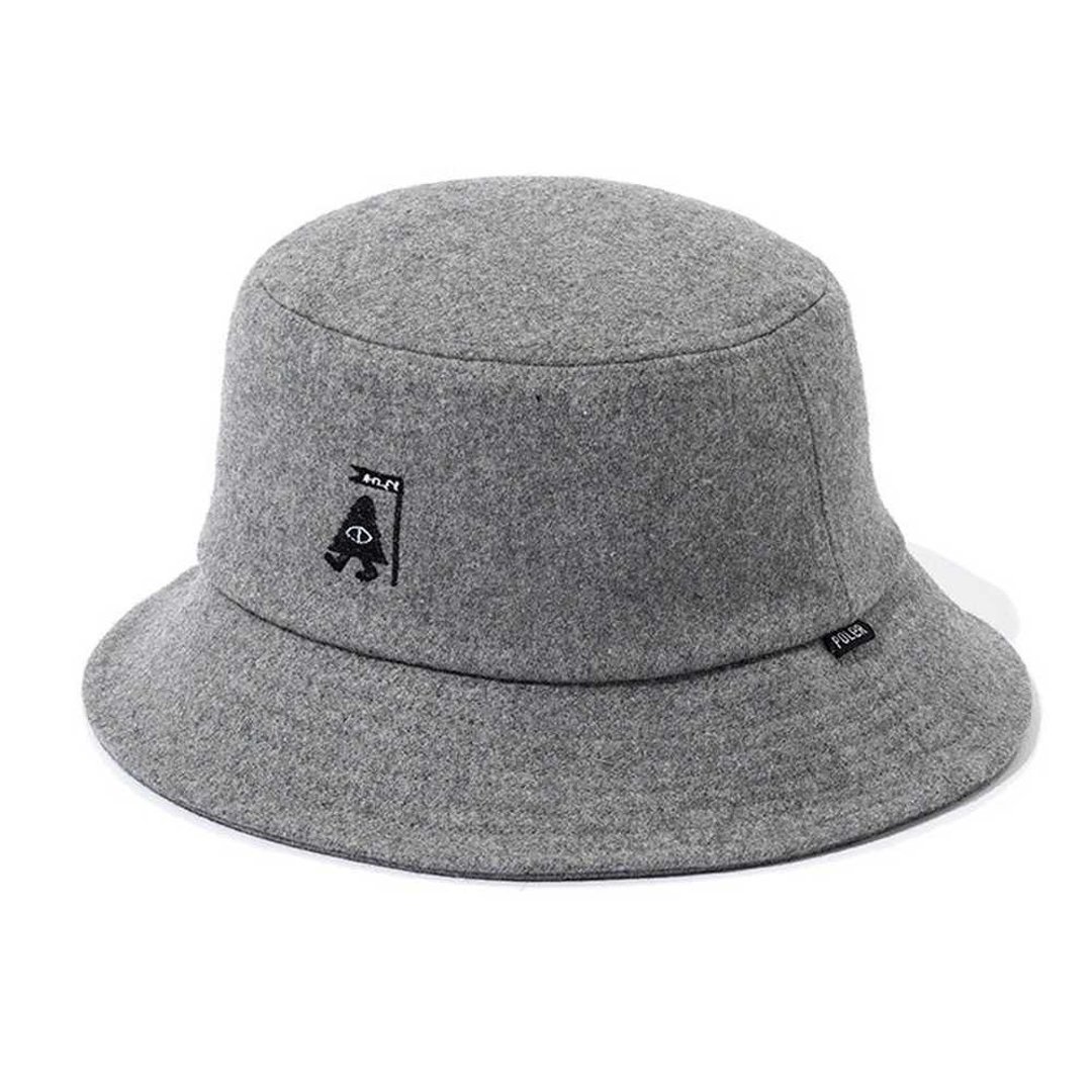 日本限定 POLER WOOL BUCKET HAT 羊毛渔夫帽 灰 - 帽子 - 其他材质 灰色