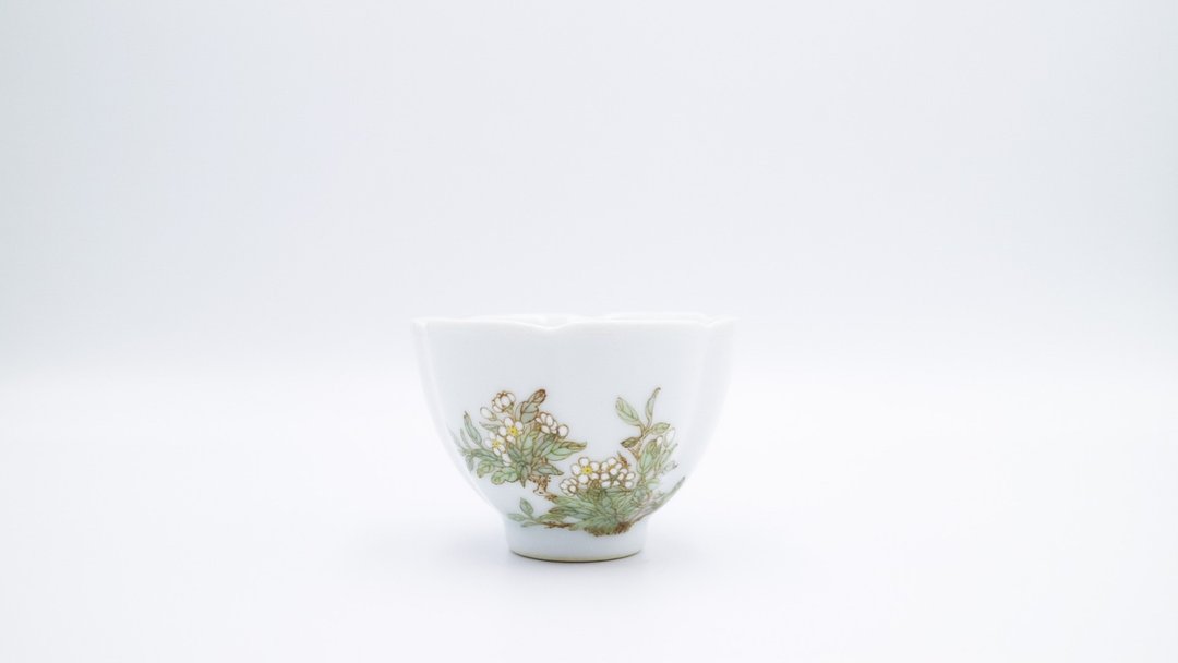 不言美器 釉中彩 六合杯 茉莉花 - 茶具/茶杯 - 瓷 