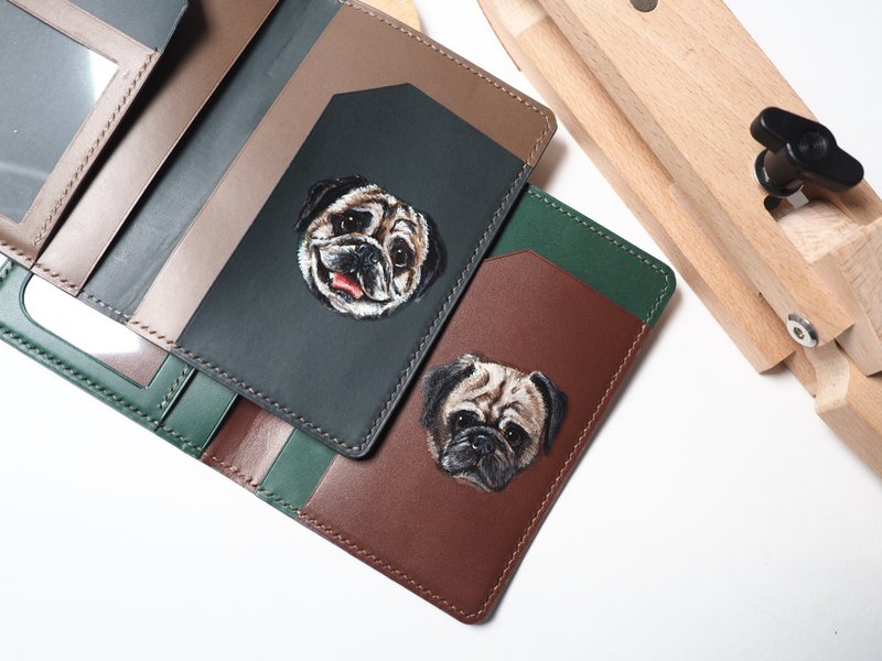 手绘皮革精品 护照皮套- 配烫字 定制化礼物 - 护照夹/护照套 - 真皮 多色