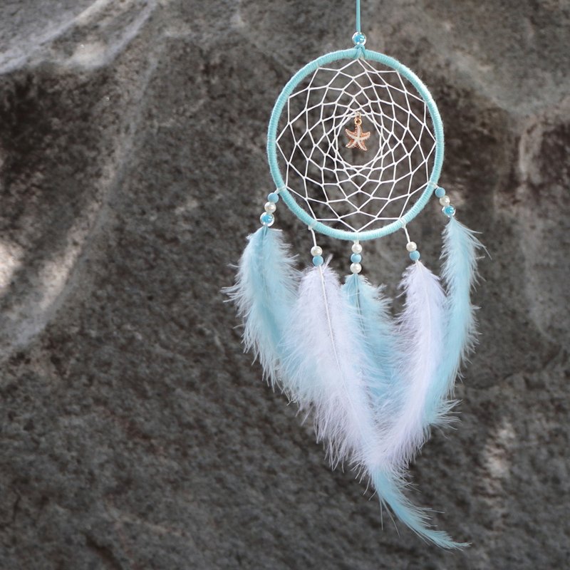 海洋之星丨Dreamcatcher 手工编织 礼物 捕梦网-冰川蓝 - 摆饰 - 其他材质 蓝色
