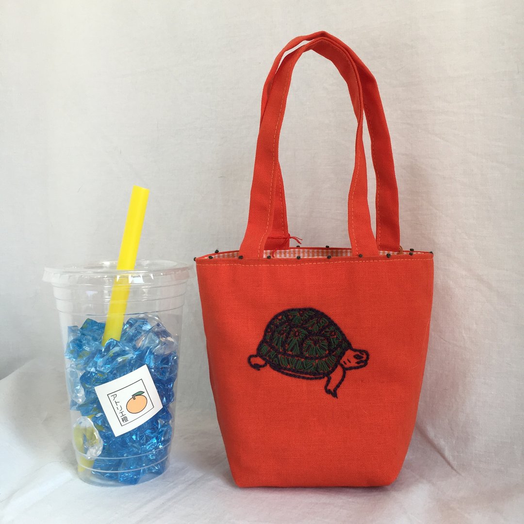 cafe bag star turtle - 手提包/手提袋 - 棉 多色