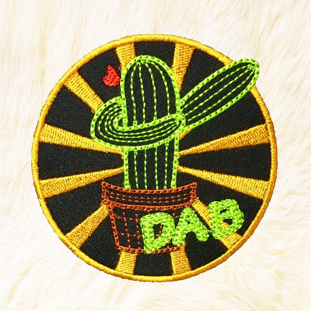 Cactus DAB Iron on Patch Buy 3 Get 1 Free - 编织/刺绣/羊毛毡/裁缝 - 绣线 绿色