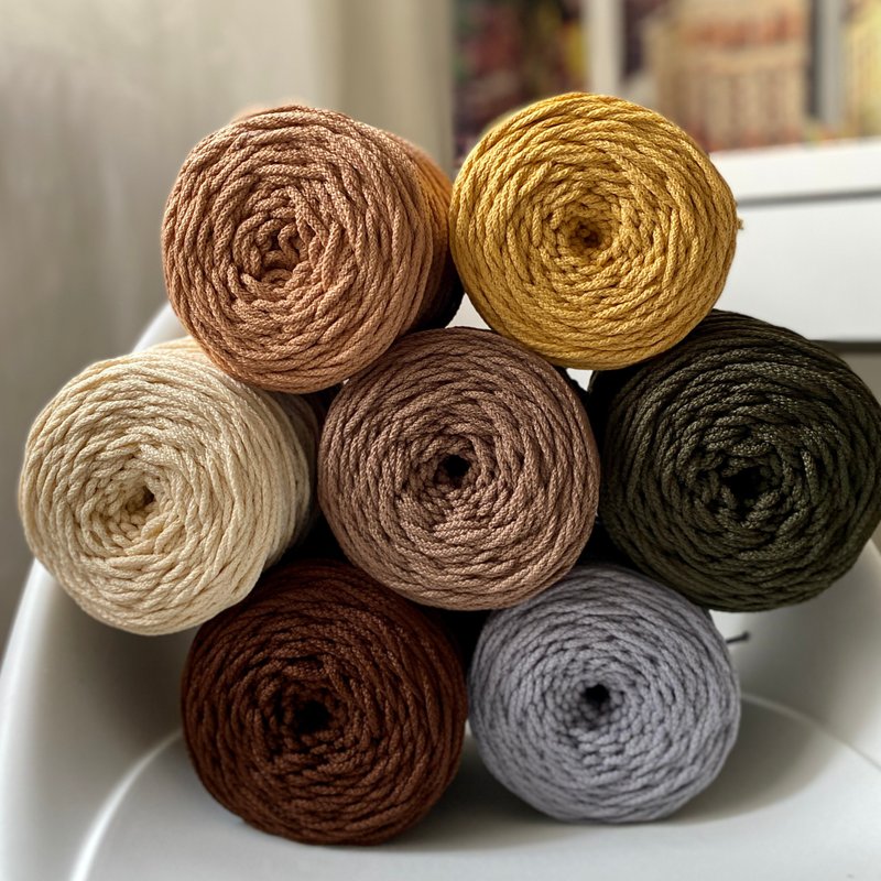 Polyester cord 3 mm with core 200 mts, macramé rope 3 mm, rope for crochet bag - 其他 - 聚酯纤维 
