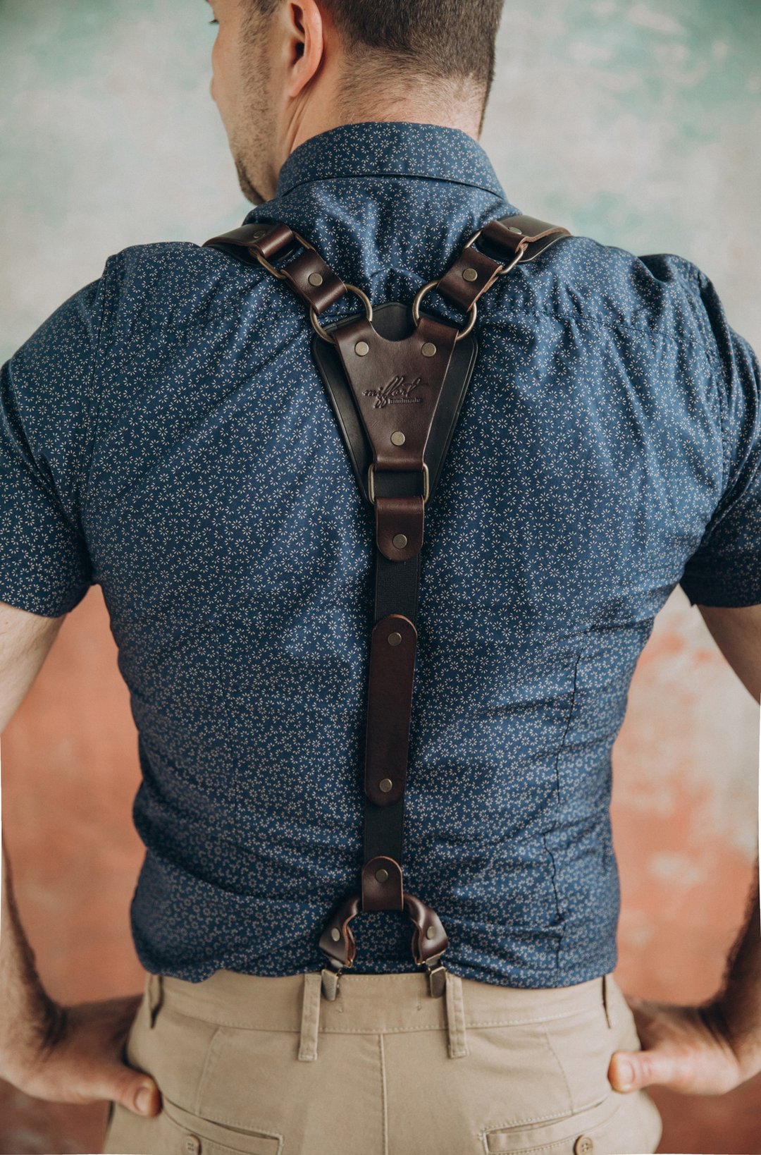 Mens Suspenders, leather suspenders, personalized giftss, Handmade Suspender, We - 皮带/腰带 - 真皮 