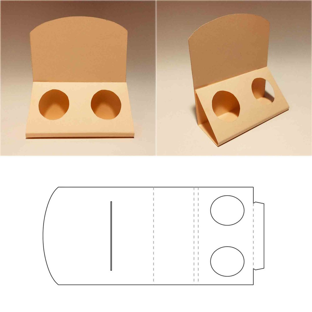 Bottle display template, bottle display case, two bottle holder, Cricut, PDF - 图文模板设计 - 其他材质 