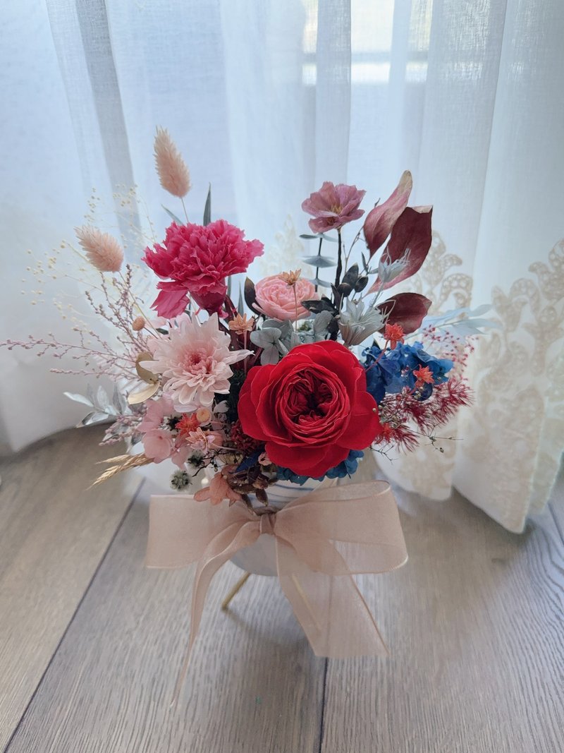 母亲节礼物康乃馨盆花康乃馨盆花花束母亲节定制盆花母亲节永生花 - 干燥花/捧花 - 植物．花 红色