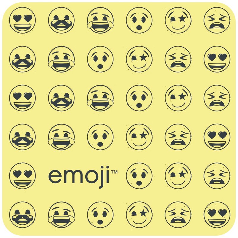 emoji表情符号授权-圭藻土吸水杯垫(黄),EM03 - 杯垫 - 其他材质 黄色