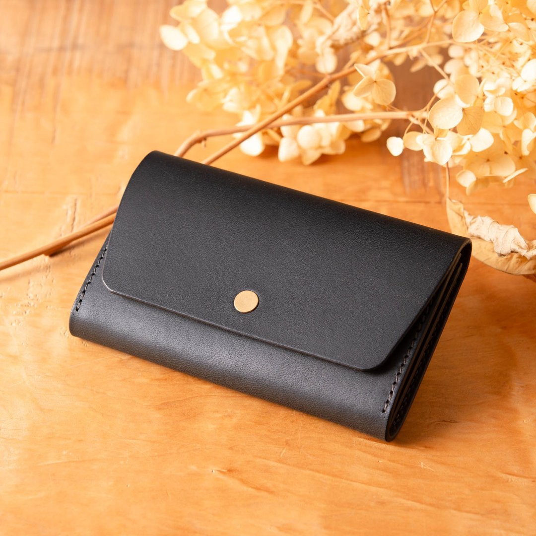 简约风琴折卡片夹 名片夹 Patan-card 附风琴折 #Black【入学礼】【就职礼】【定制化礼品】 - 其他 - 真皮 黑色