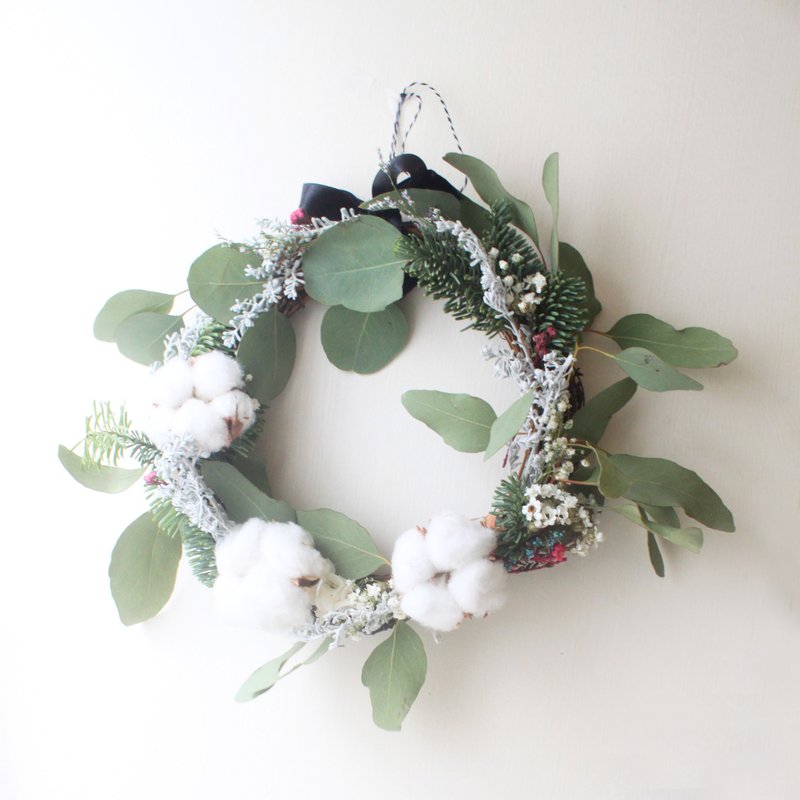 森林公主梦幻花圈・诺贝松与尤加利叶干燥花礼 - 干燥花/捧花 - 植物．花 绿色