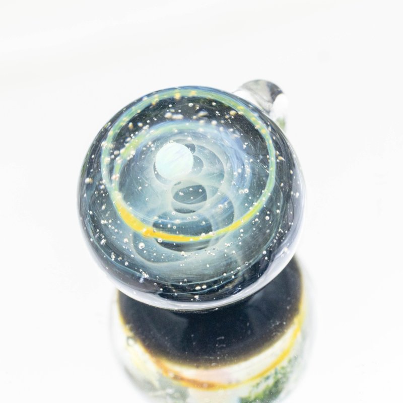 玻璃宇宙星空球(彩黄) - 项链 - 玻璃 透明