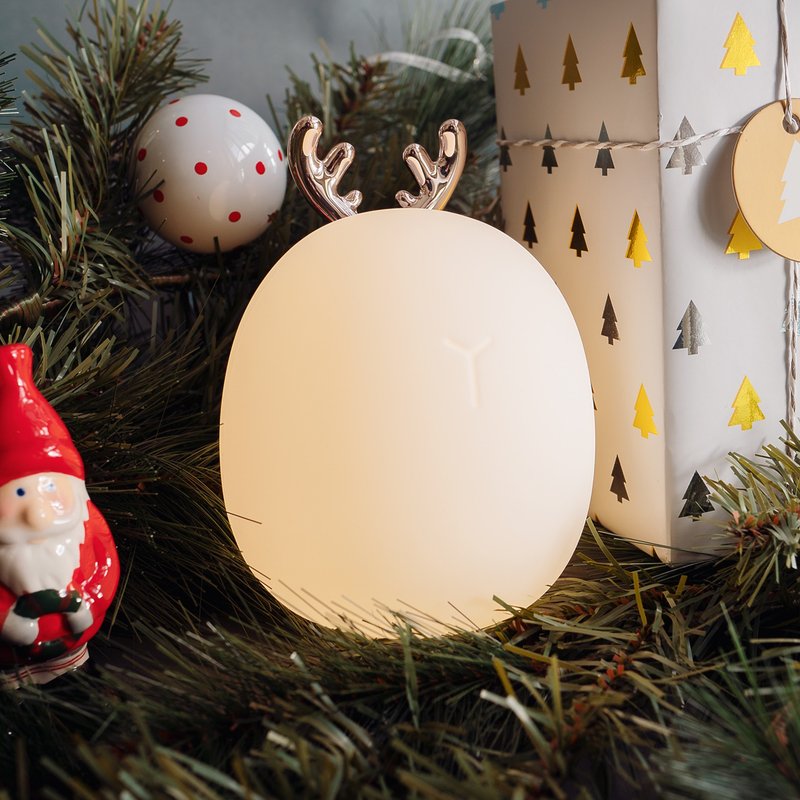 Lovely Deer 可爱麋鹿夜灯 | 礼物包装 | 交换礼物 - 灯具/灯饰 - 硅胶 白色