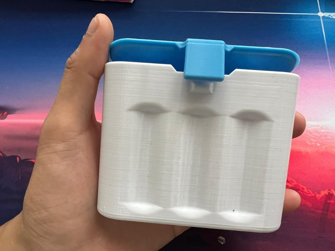ECO-3D打印环保迷你电池收纳盒 Eco-Compact 3D Printed Battery - 收纳用品 - 塑料 