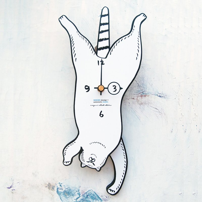 UB Our boss - Pet's pendulum clock - 时钟/闹钟 - 木头 咖啡色