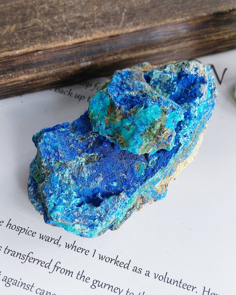 Azurite  安徽产地 蓝铜矿 硅孔雀石 共生矿 天然矿石 原矿 - 摆饰 - 其他材质 