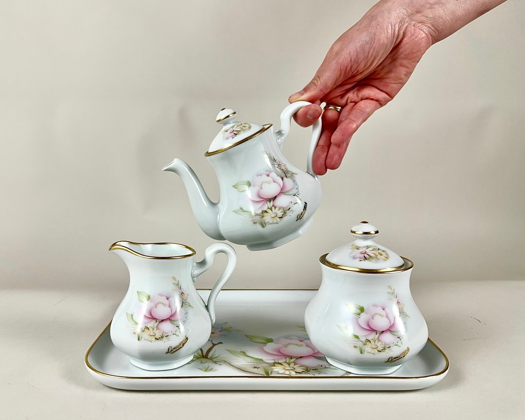 复古利摩日小型茶具 |精致碎花瓷器 法国 20世纪70年代 - 茶具/茶杯 - 瓷 多色