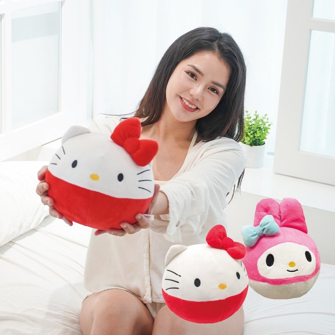 【三丽鸥】HELLO KITTY 美乐蒂 圆球摇铃玩偶 娃娃 - 玩具/玩偶 - 棉 