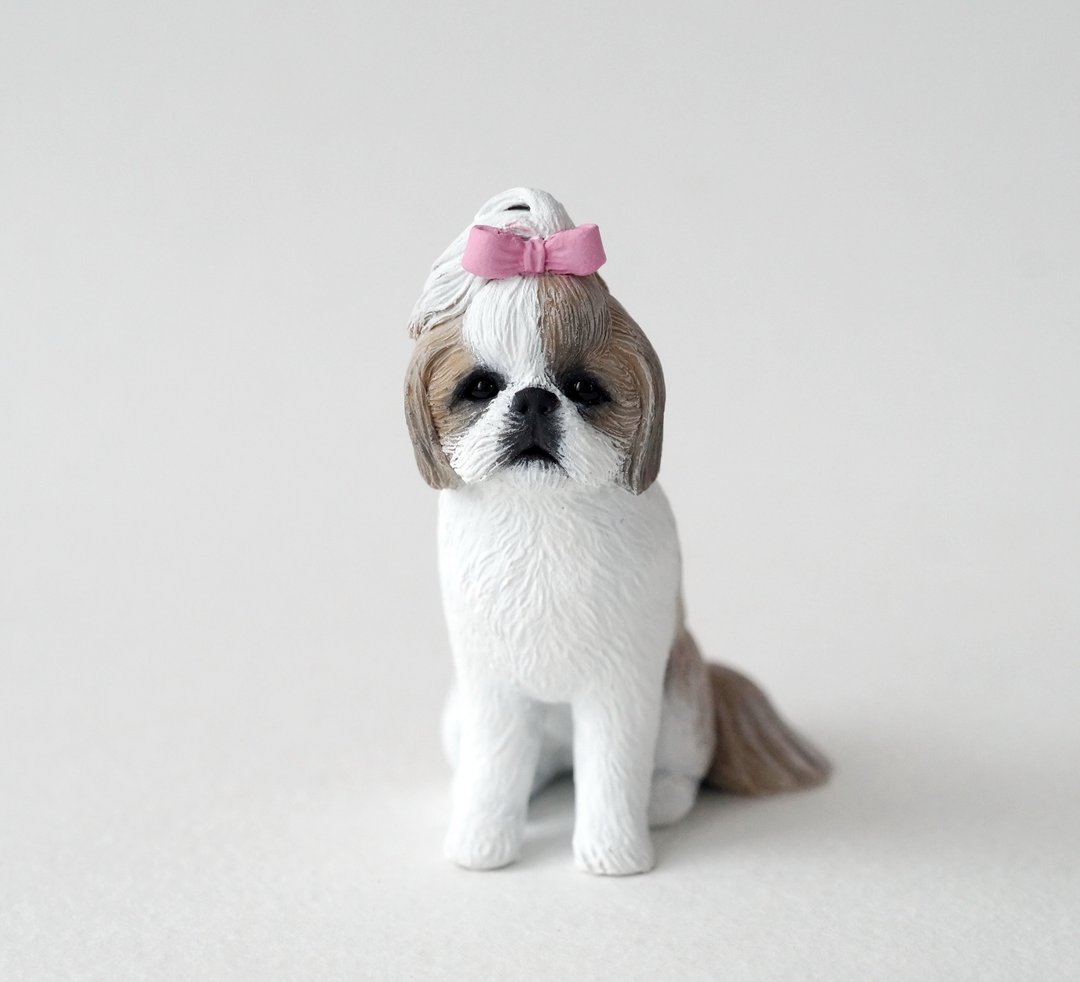 Custom made. Shih Tzu. Miniature figurine of your Dog made in polymer clay - 其他 - 其他材质 