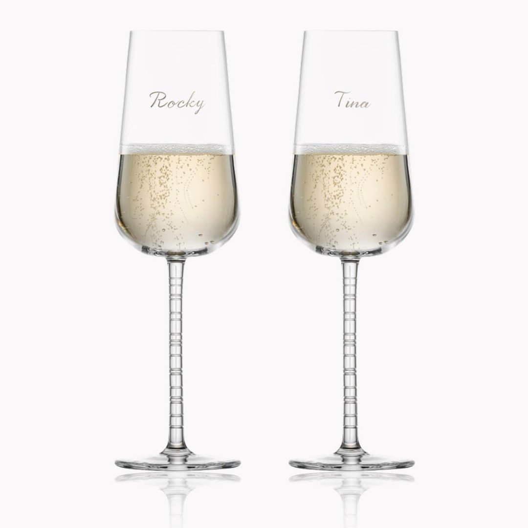 (一对价)358cc【德国Zwiesel Glas】Journey Tritan水晶香槟对杯 - 酒杯/酒器 - 玻璃 透明
