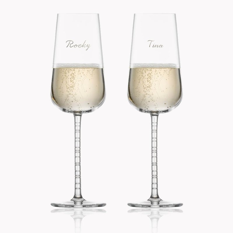 (一对价)358cc【德国Zwiesel Glas】Journey Tritan水晶香槟对杯 - 酒杯/酒器 - 玻璃 透明