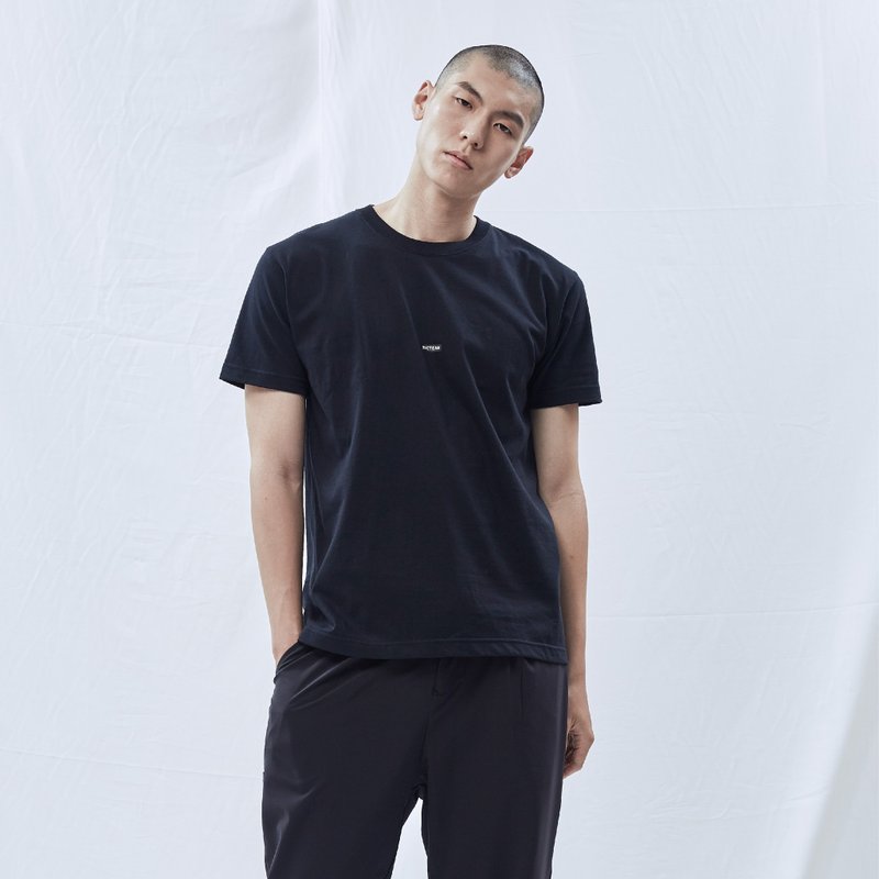 DYCTEAM 基础系列 | 重磅Box Logo Tee (BK) - 中性连帽卫衣/T 恤 - 棉．麻 黑色
