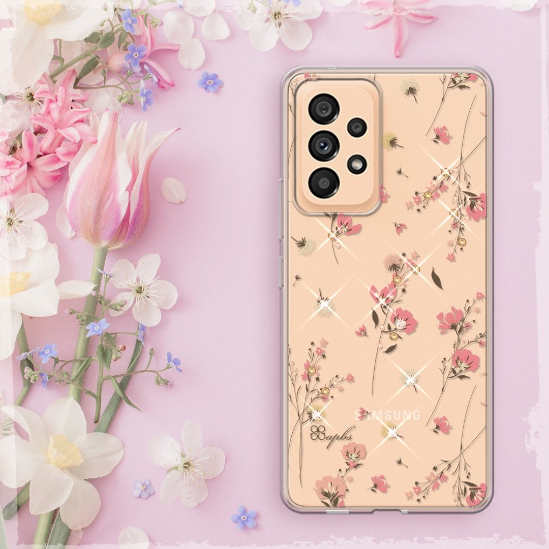 Samsung Galaxy A53 5G 轻薄军规防摔彩钻手机壳-小清新-月见花 - 手机壳/手机套 - 其他材质 多色