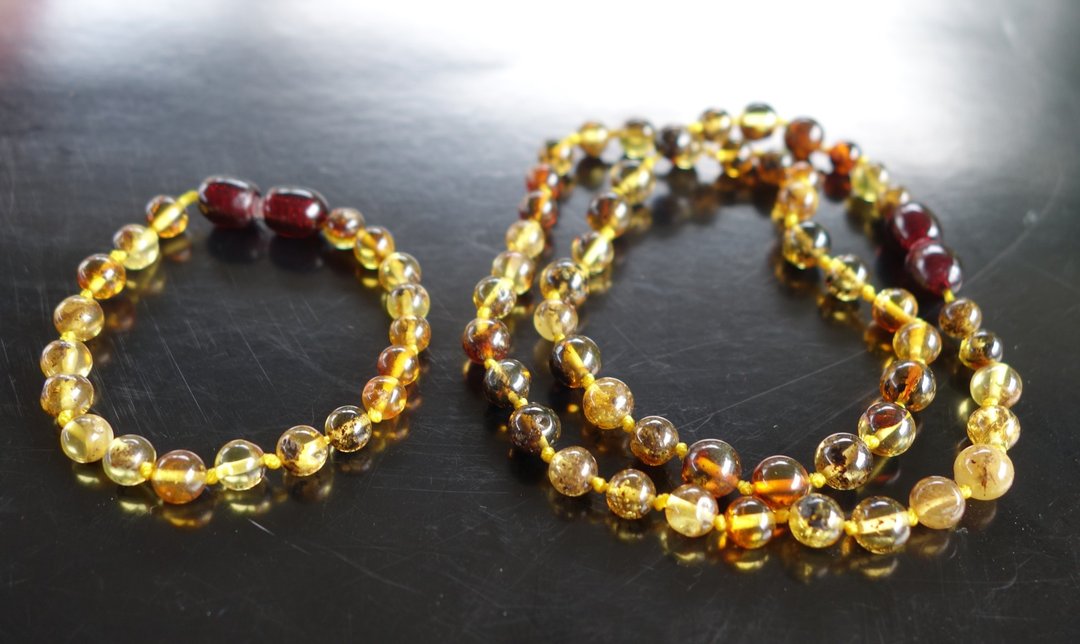 Baltic Amber 天然琥珀 波罗的海琥珀套件 非二代琥珀 (附证书) - 项链 - 半宝石 多色