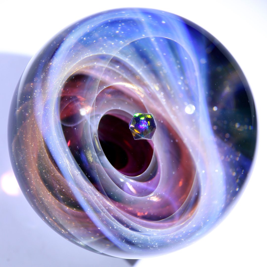 54mm 宇宙玻璃球摆设 no.M239 - 摆饰 - 玻璃 红色