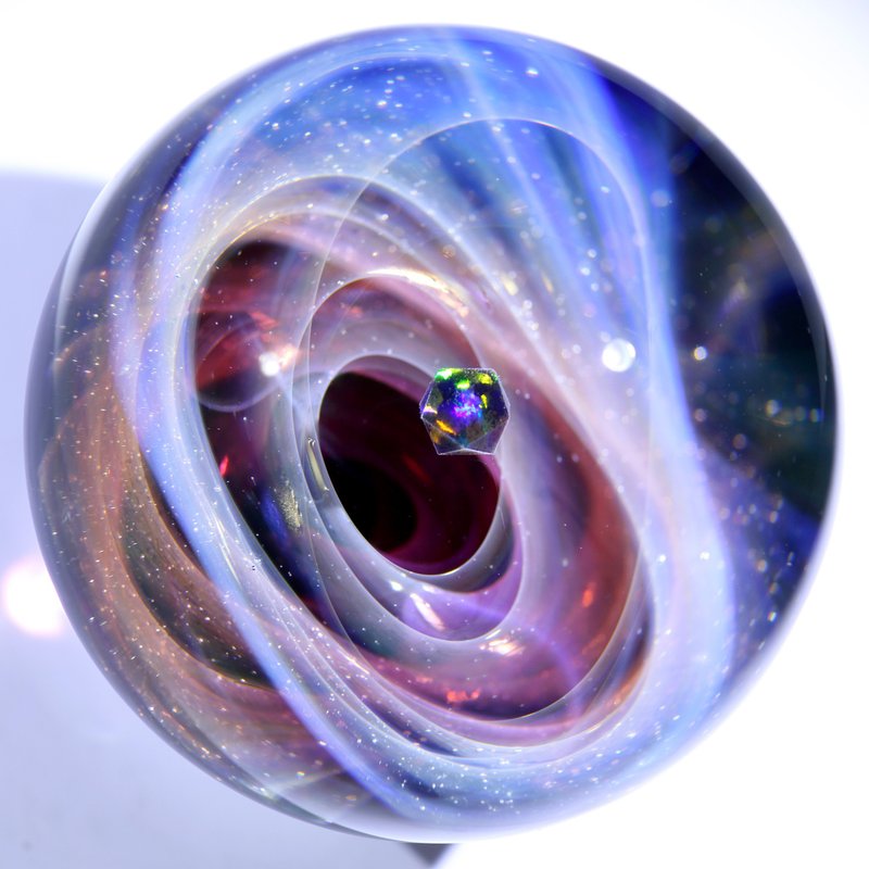 54mm 宇宙玻璃球摆设 no.M239 - 摆饰 - 玻璃 红色