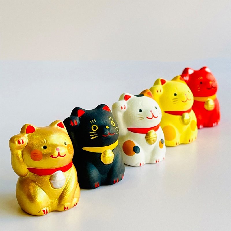 【凑包邮专区】濑户烧-万来招福五色招财猫 - 摆饰 - 陶 多色