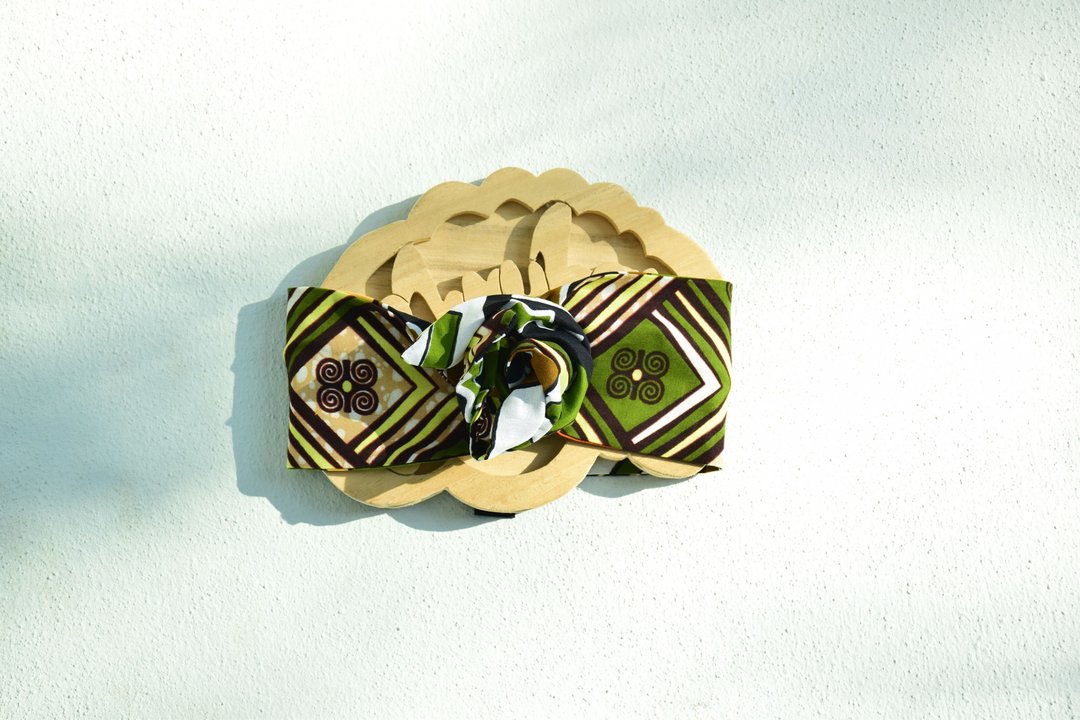 Plitvicka*Wannsee •• Reversible headband (2patterns) - 发带/发箍 - 棉 卡其色