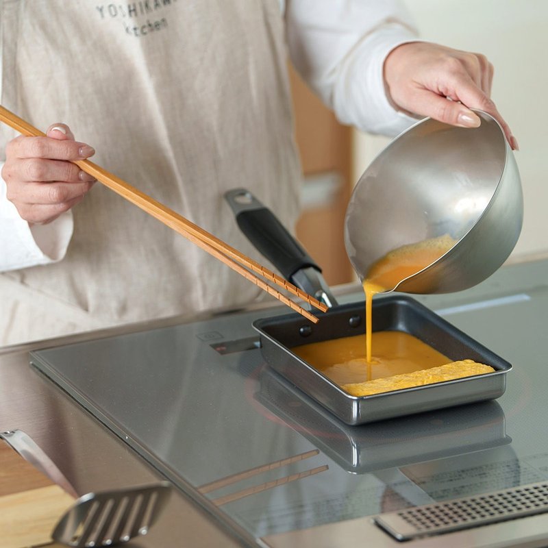 【YOSHIKAWA吉川】aikata日本不锈钢18-8有刻度片口烹饪碗1000ml - 碗 - 其他金属 银色
