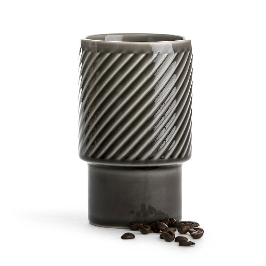 Coffee & More 拿铁杯400ml-灰 - 其他杯子 - 瓷 