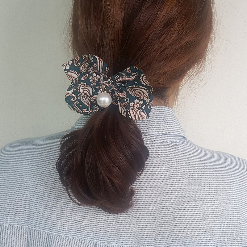 Paisley mood Romantic Hair Scrunchie,shushu,Hair Tie - 发饰 - 其他材质 绿色