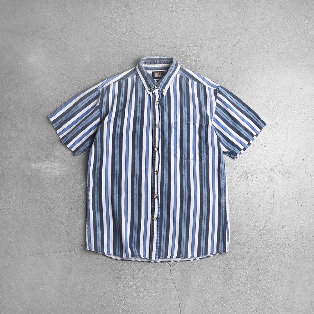 Vintage 条纹衬衫 / Vintage 古着 - 男装衬衫 - 其他材质 多色