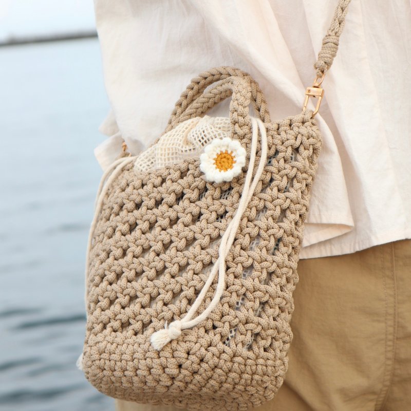 【手织袋系列】 Mesh Crochet Bag 镂空手织袋 - 侧背包/斜挎包 - 其他材质 