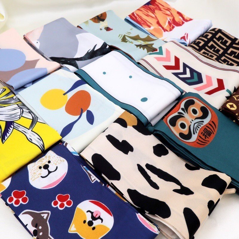 PREMIUM SILK TWILLY 100% (1 pair = 2 pieces) - 丝巾 - 其他材质 多色