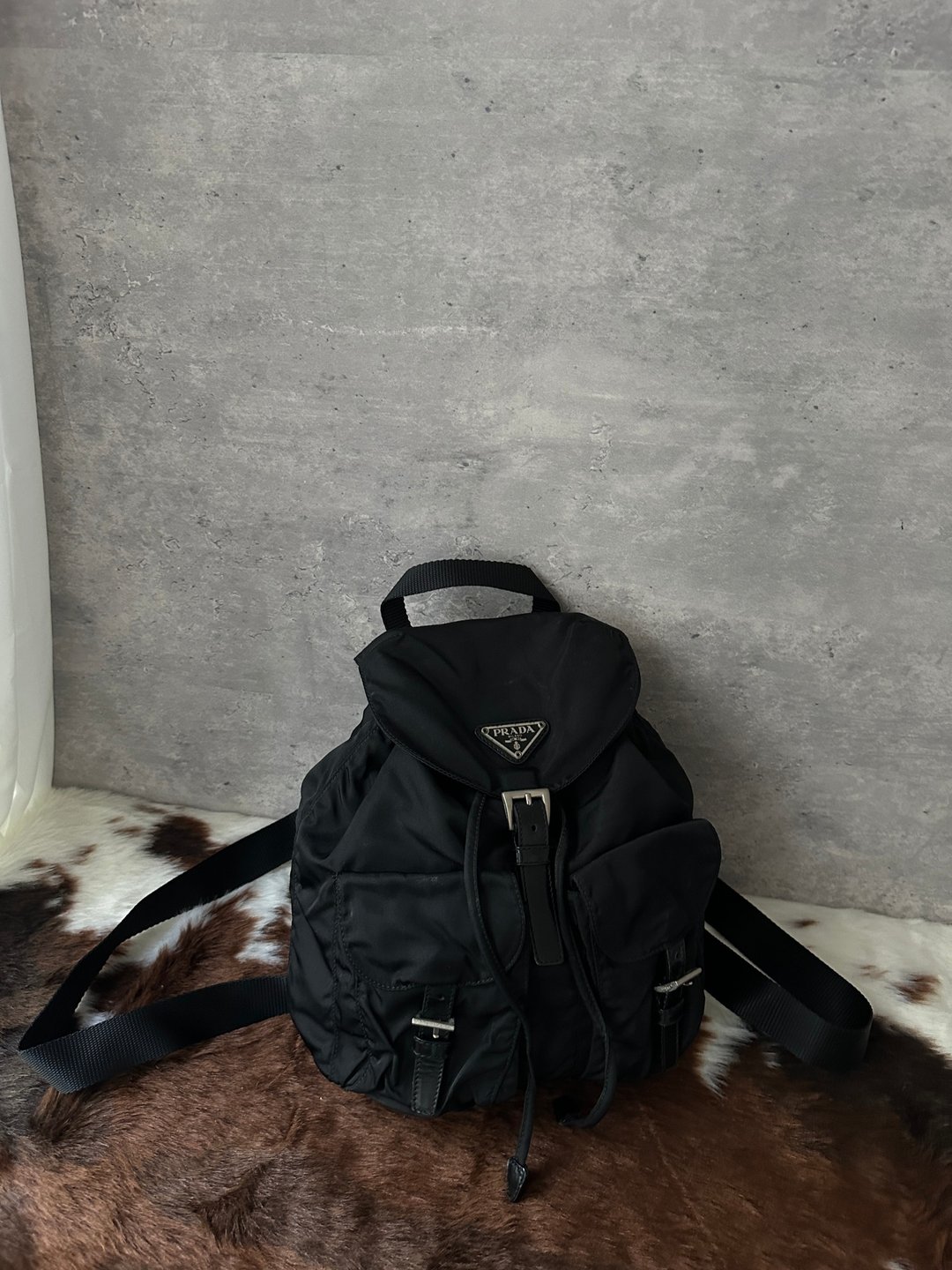 中古包 PRADA 普拉达 尼龙迷你后背包 - 后背包/双肩包 - 尼龙 黑色