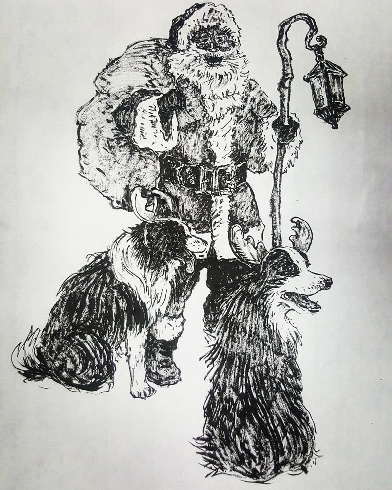 Alley-BC,巷口边边/手绘水墨肖像画,主题定制化 毛孩宠物(不含框) - 订制画像 - 纸 白色