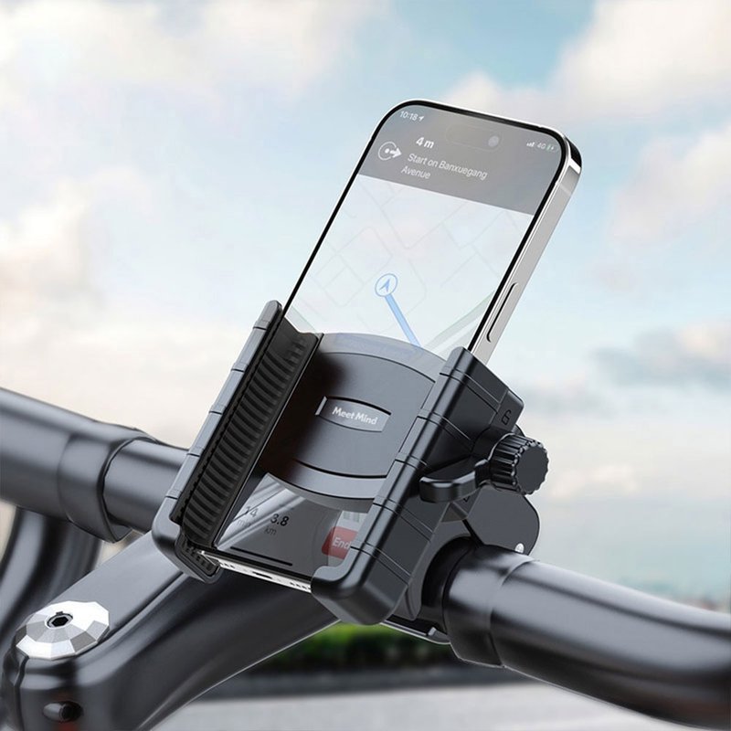 Meet Mind 摩托车/脚踏/电动车骑乘手机支架-全黑手把款 - 手机配件 - 其他材质 