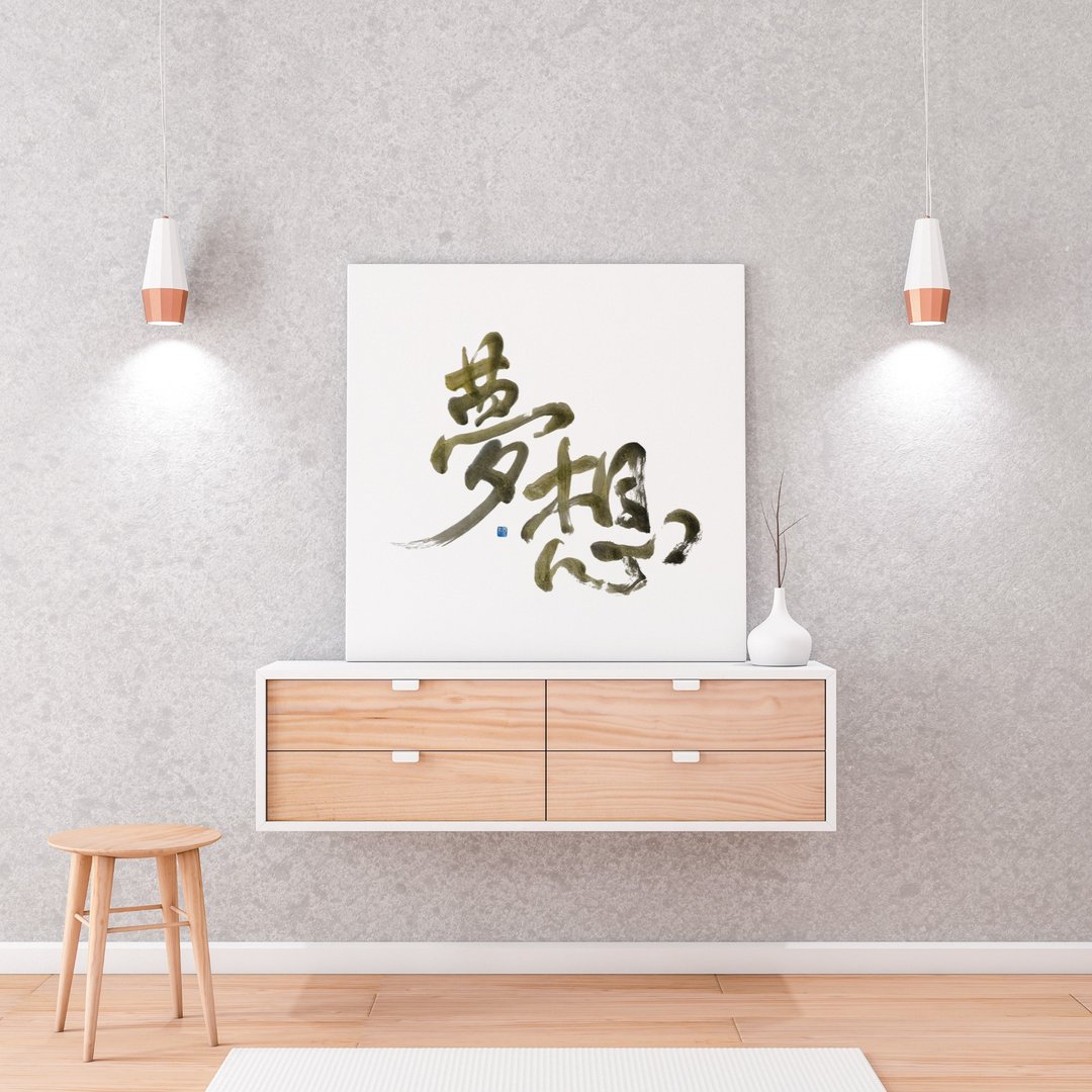 梦想 无框画(印刷)  书法相框 多尺寸可选 - 画框/相框 - 其他材质 白色