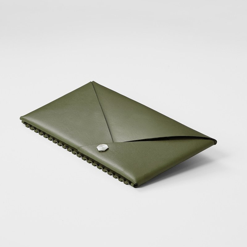 巧折长夹 绿色_植鞣皮革卡片夹/零钱包【完成品】 - 皮夹/钱包 - 真皮 绿色