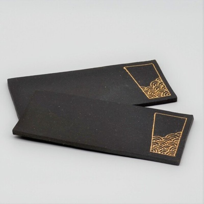 Yakisime square plate - 浅碟/小碟子 - 陶 